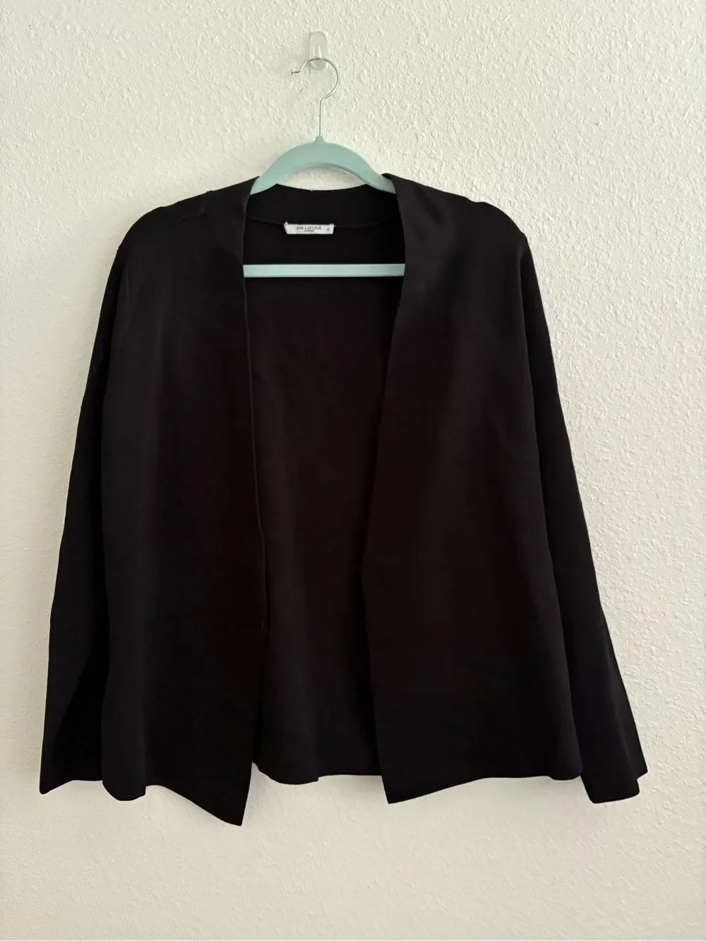 M.M. LaFleur The Woolf Jardigan knit cardigan blazer in Black +1 (14W/16W)